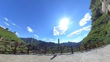 高清自然风光景色蓝天白云绿水青山十渡视频的预览图
